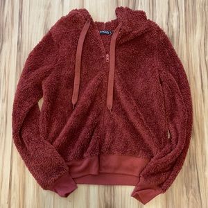 Fifth sun fur zip up sweater